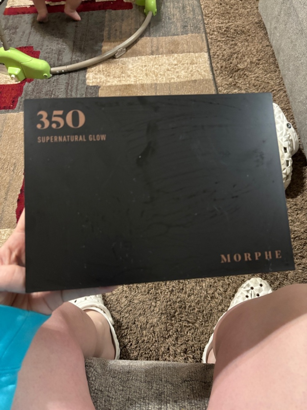 Morphe 350 Supernatural Glow Palette - Black with Rose Gold Text